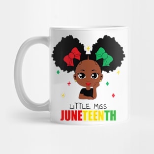 Kids Little Miss Juneteenth African Black Girl Toddler Girls Kids Mug